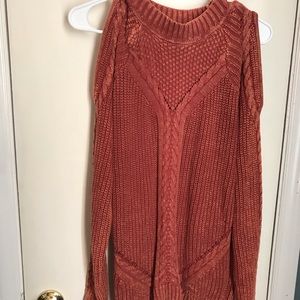 Umgee cold shoulder sweater